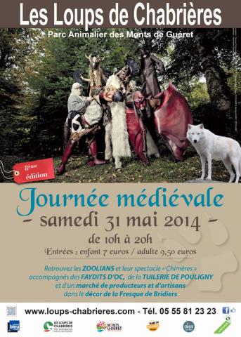 Affiche journée médiévale 2014 - Loups de Chabrières