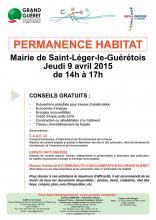 Affiche permanence Habitat Saint-Léger-le-Guérétois